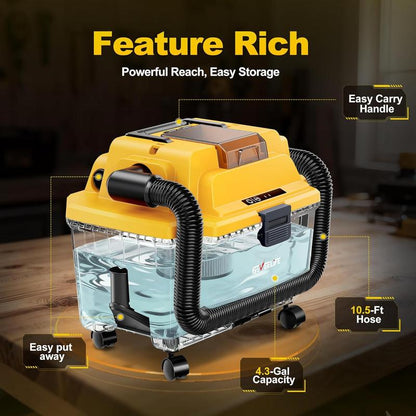 Cordless 4.3 Gallon Wet & Dry Shop Vac